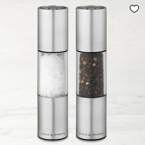 Cole & Mason Oslo Silver Salt and Pepper Grinder Set, Retail $99.95US